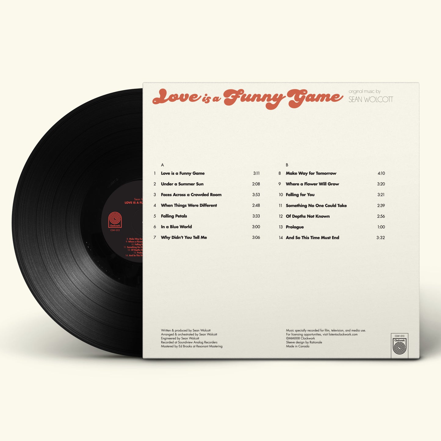 Sean Wolcott – Love is a Funny Game (LP)