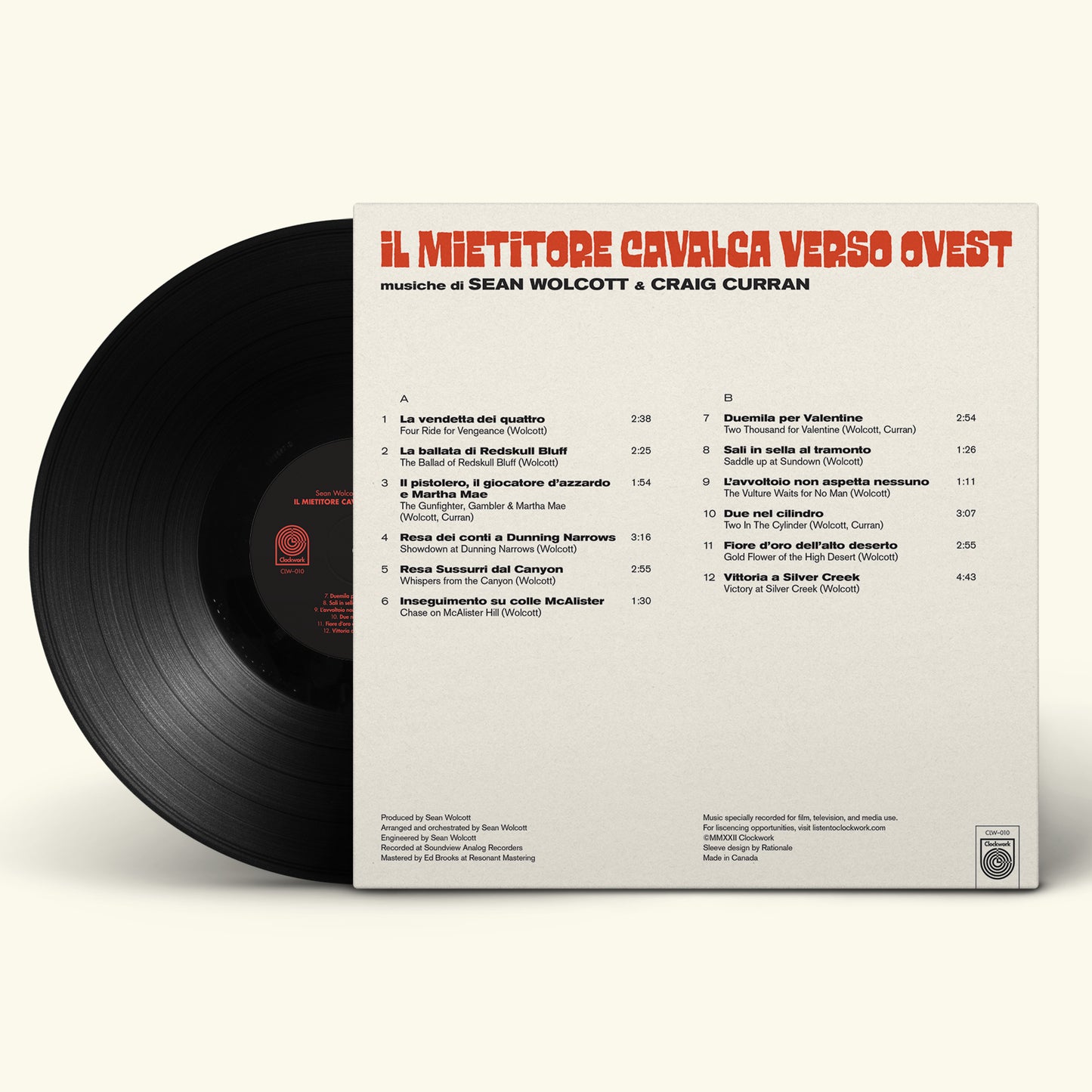 Sean Wolcott & Craig Curran – il Mietitore cavalca verso ovest (LP)